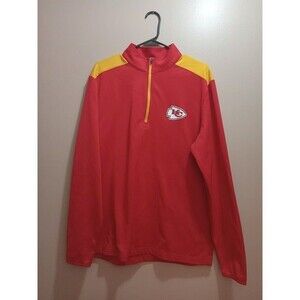 Kansas City Chiefs Red & yellow 1/4 zip Pull Over Size -L